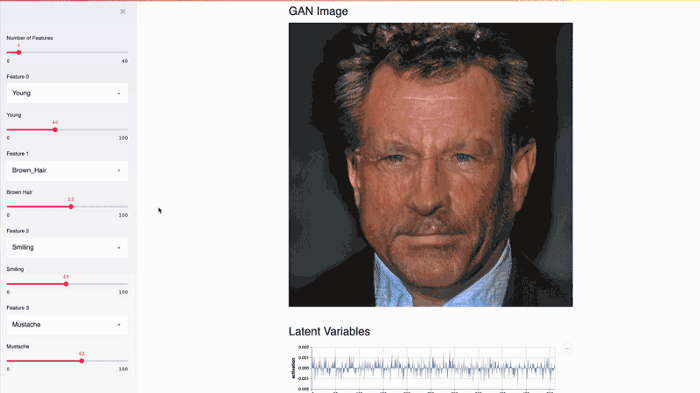 Example of Face-GAN explorer using Streamlit