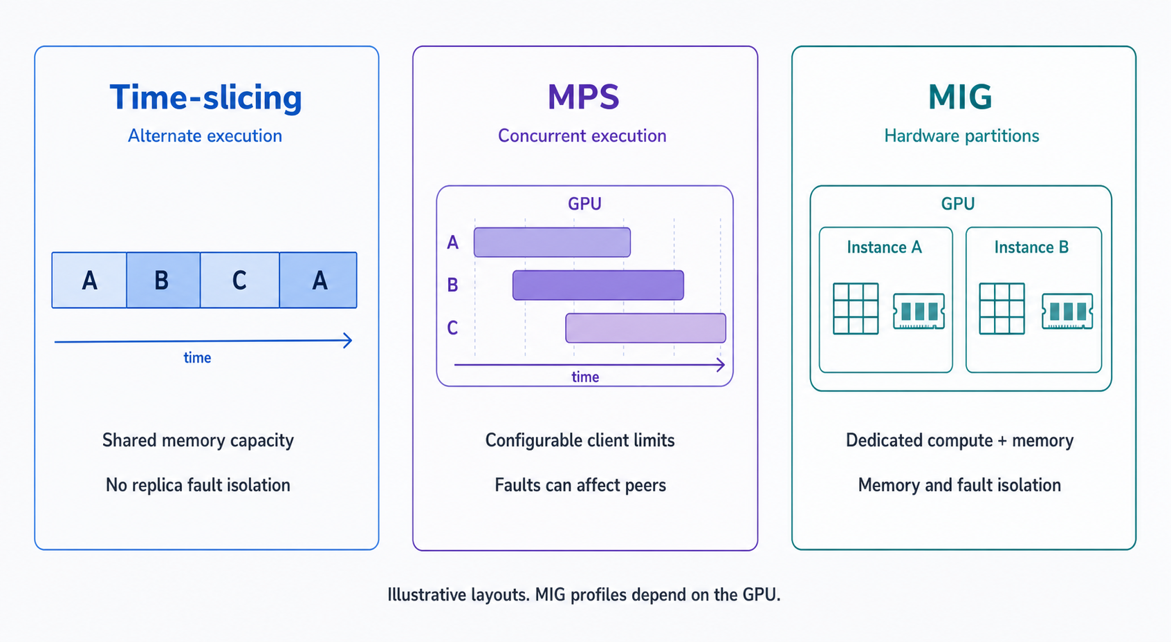 GPU sharing on Kubernetes: MIG vs. time-slicing