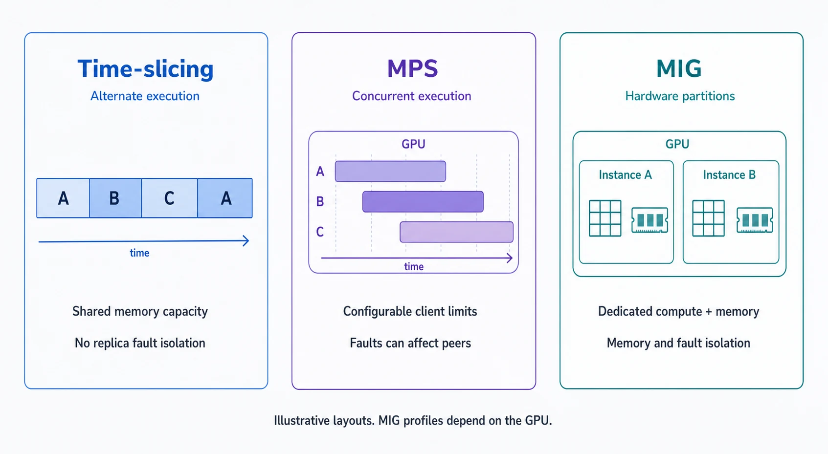 GPU sharing on Kubernetes: MIG vs. time-slicing