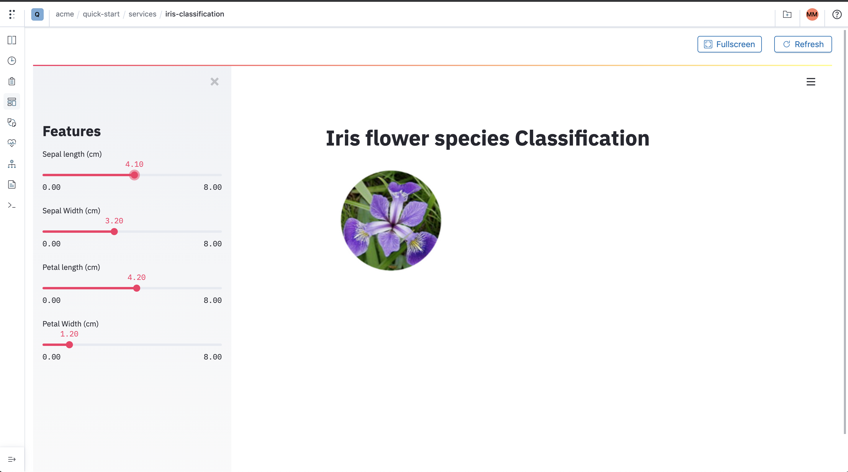 Train and deploy machine learning applications to Kubernetes using Streamlit and Polyaxon