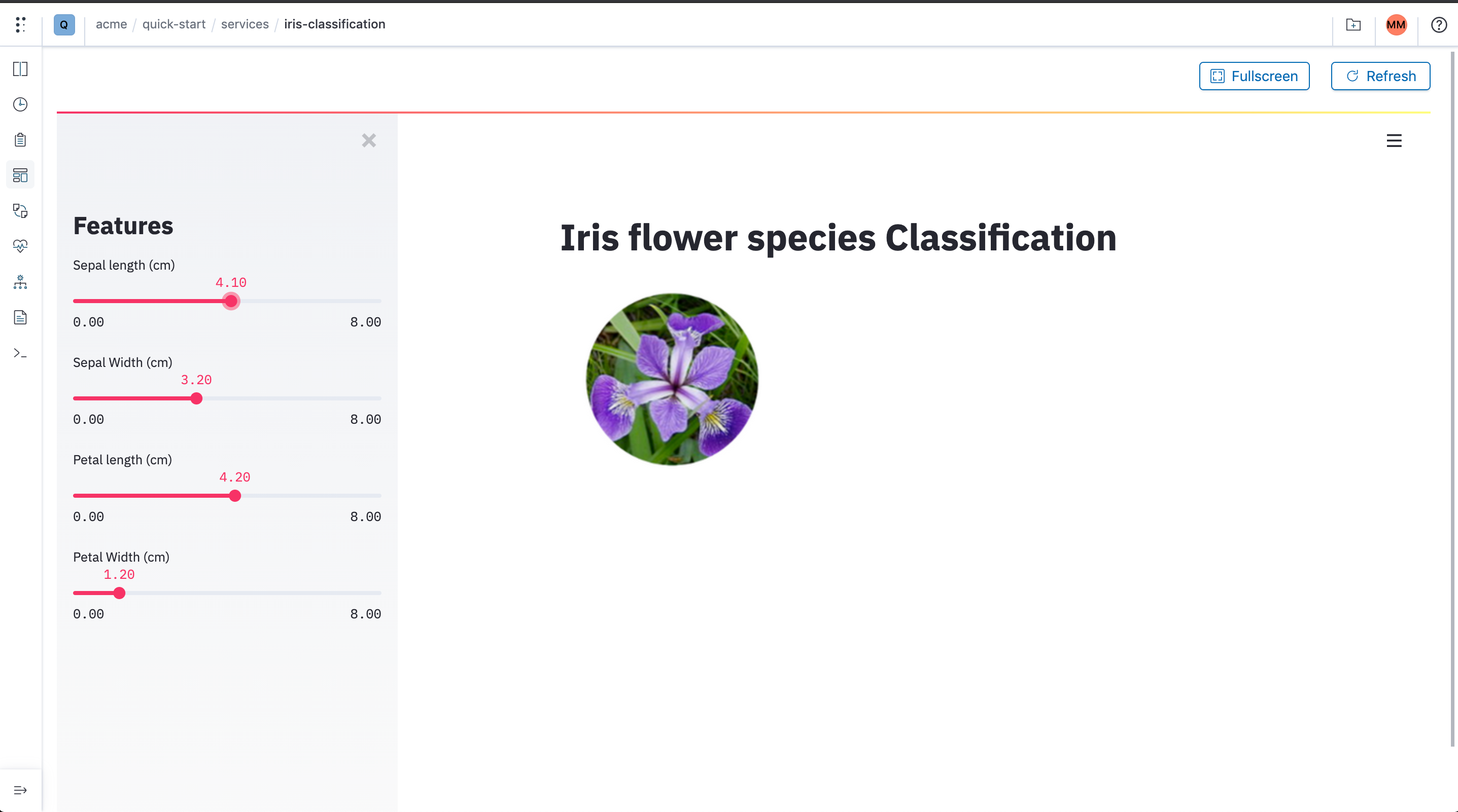 Train and deploy machine learning applications to Kubernetes using Streamlit and Polyaxon