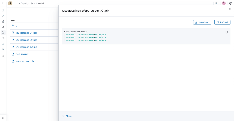 Outputs page file rendering