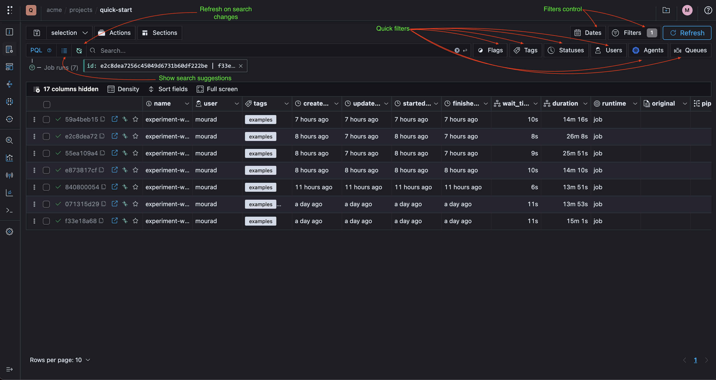 Polyaxon v1.10: New filtering capabilities