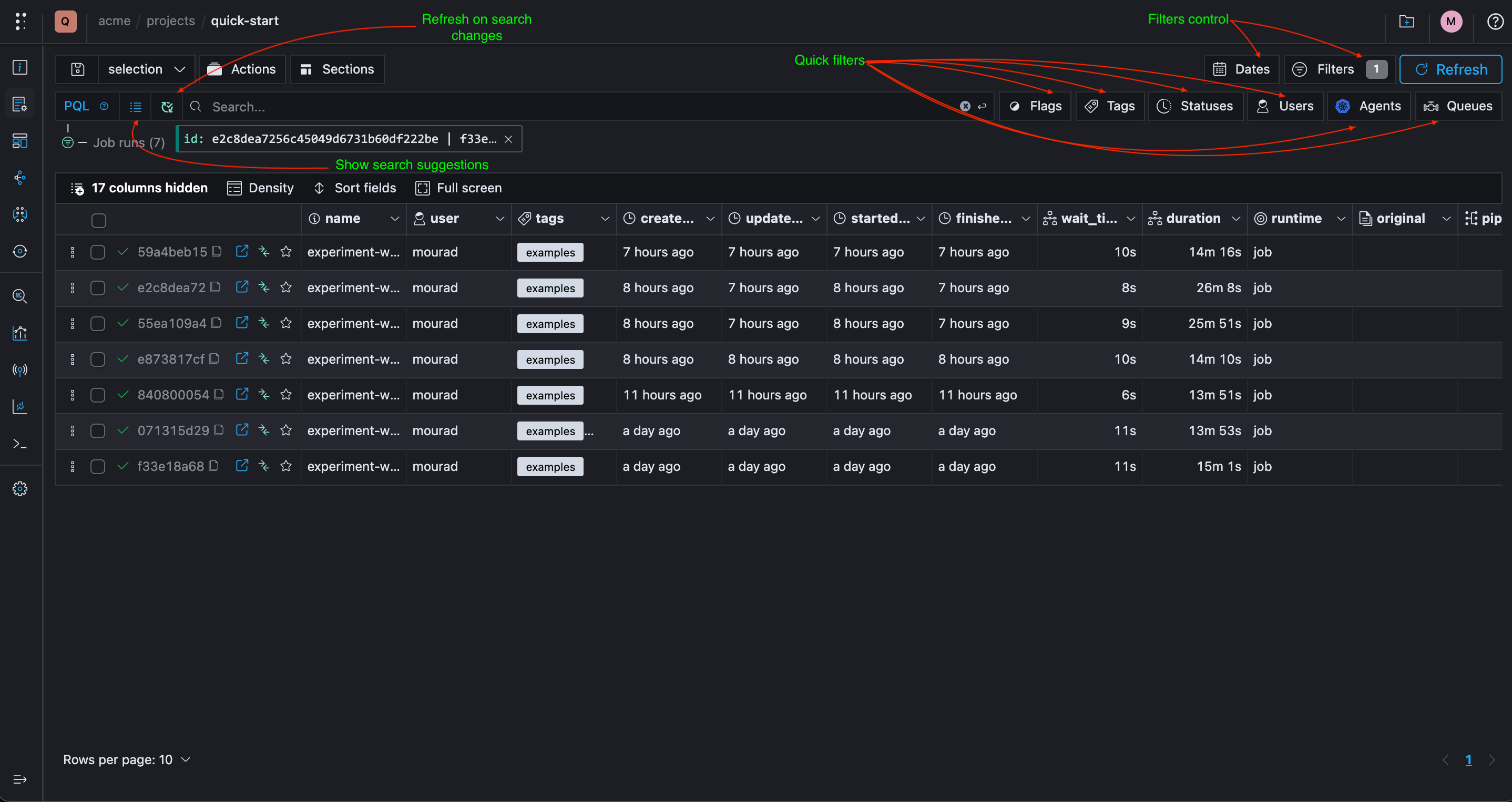 Polyaxon v1.10: New filtering capabilities