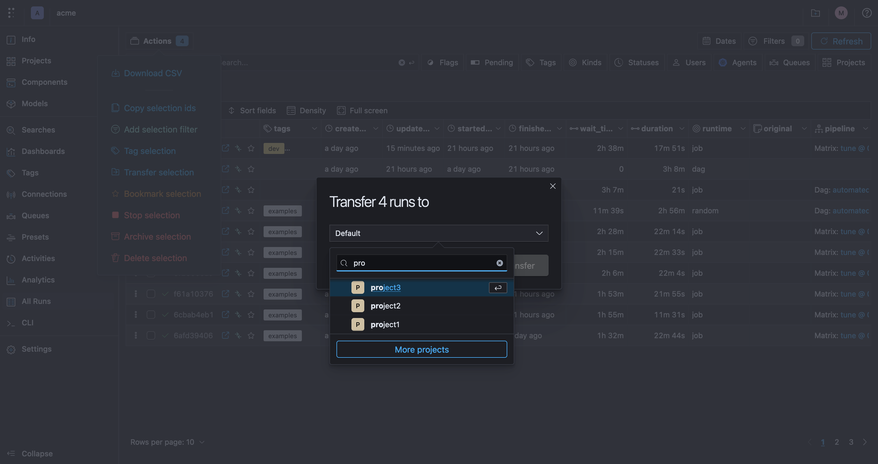 Polyaxon v1.12: Transfer Runs