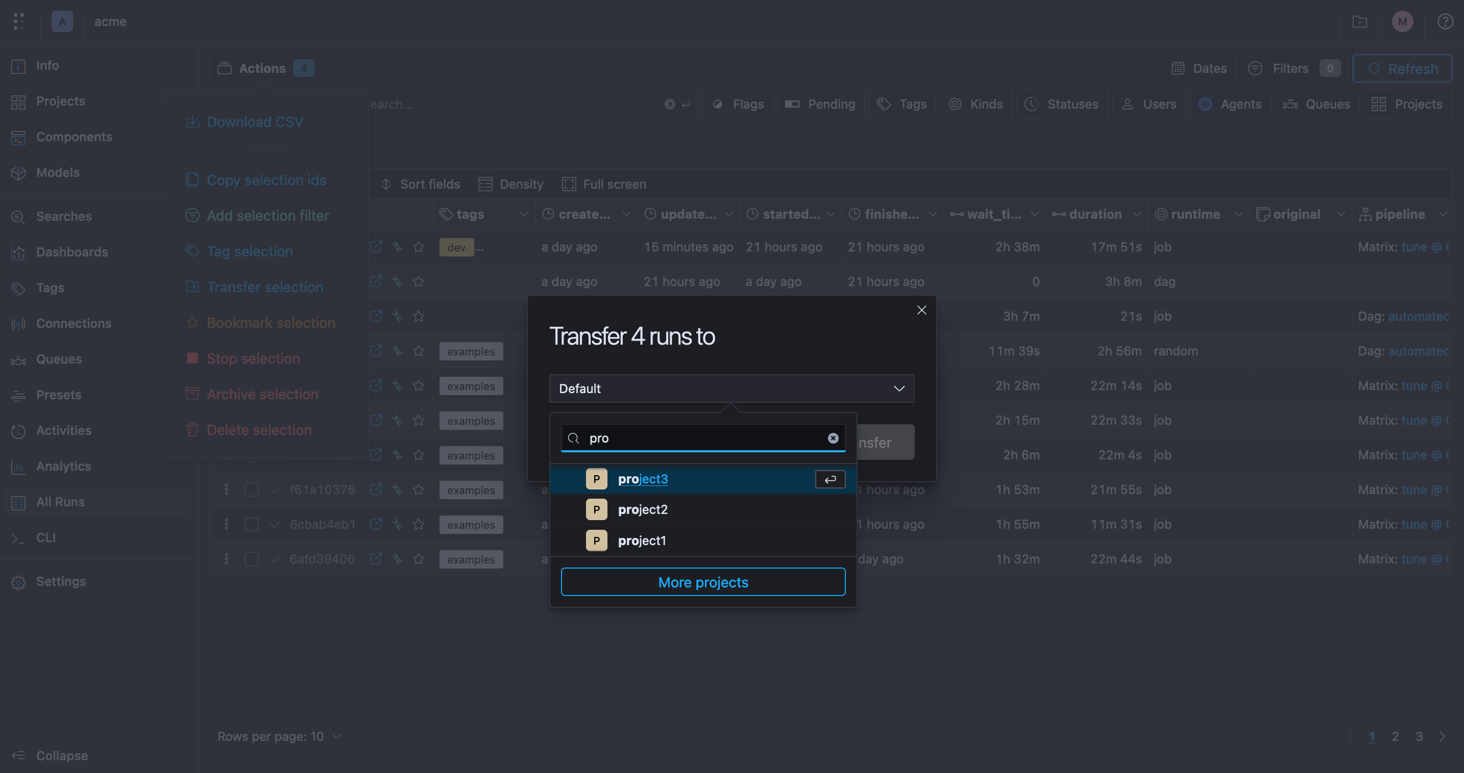 Polyaxon v1.12: Transfer Runs