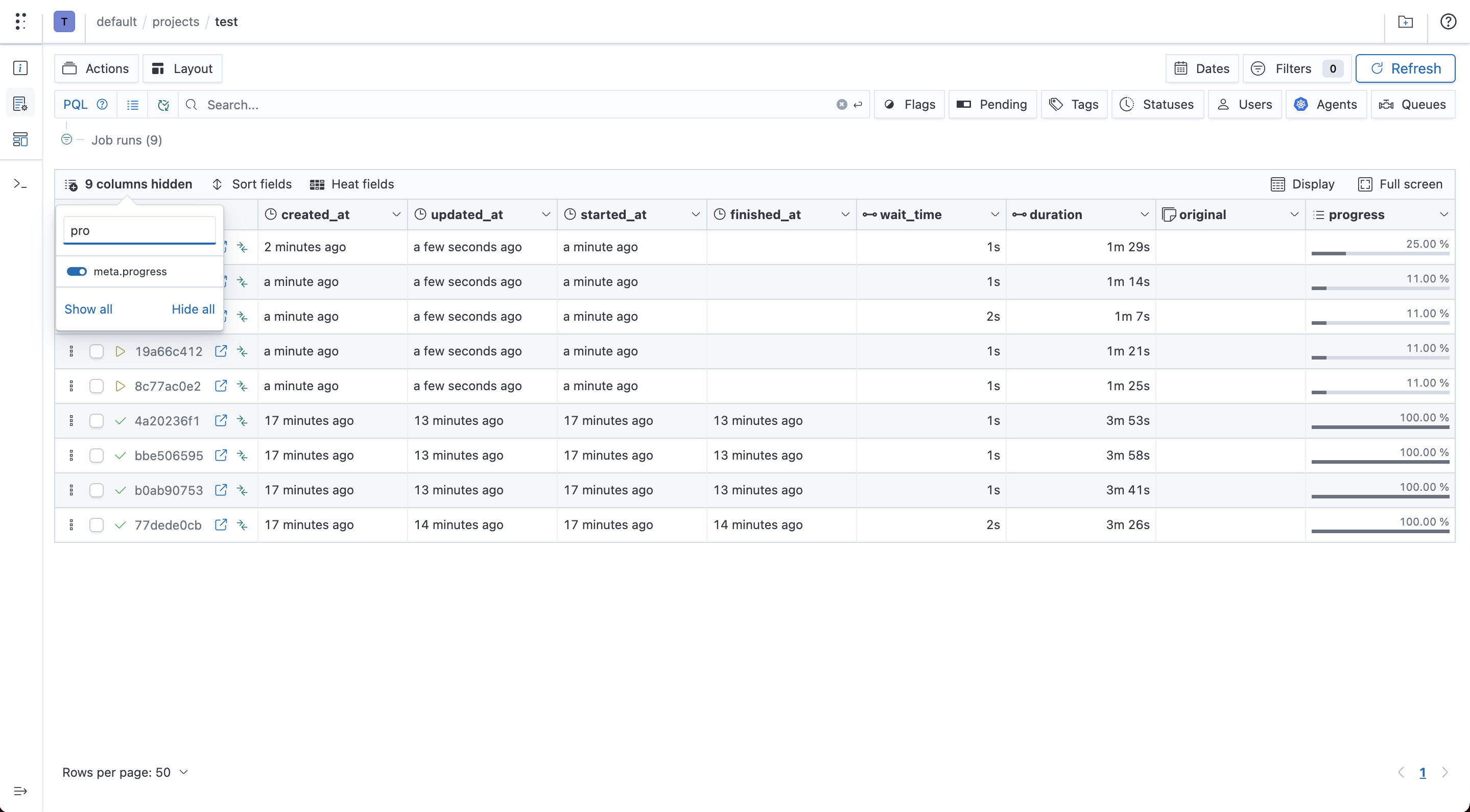 runs-table-progress