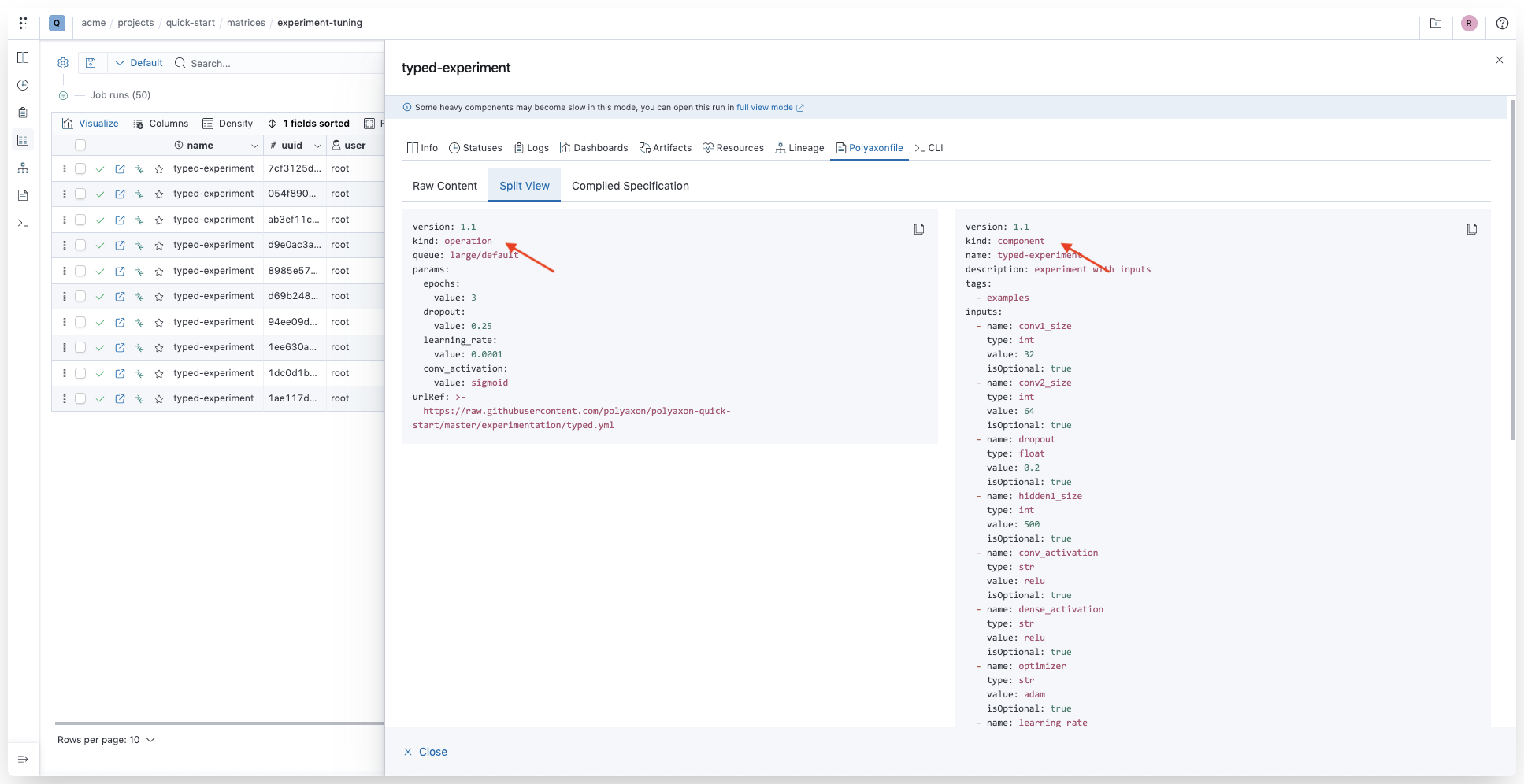 polyaxonfile-split-mode