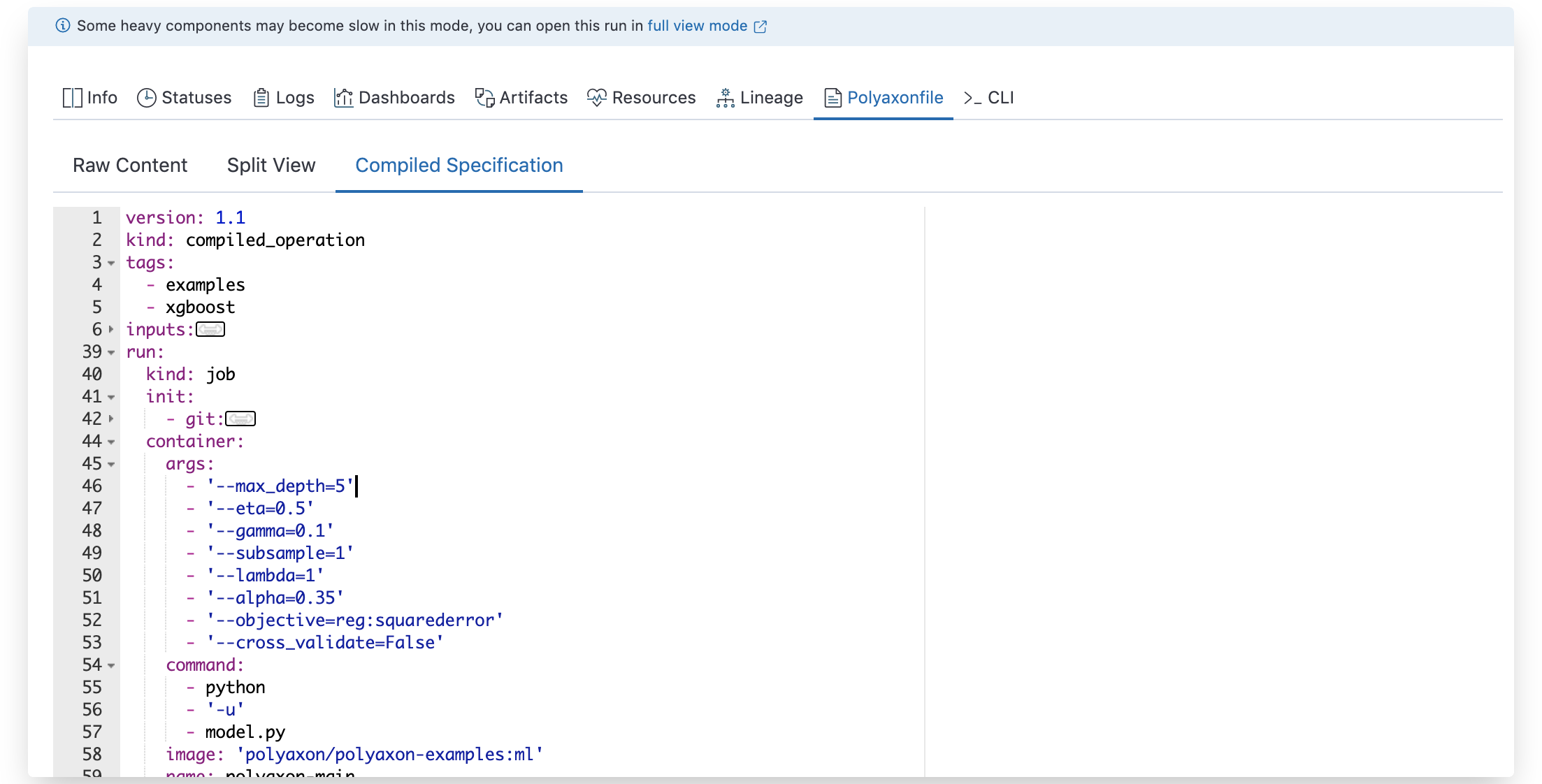 polyaxonfile-viewer