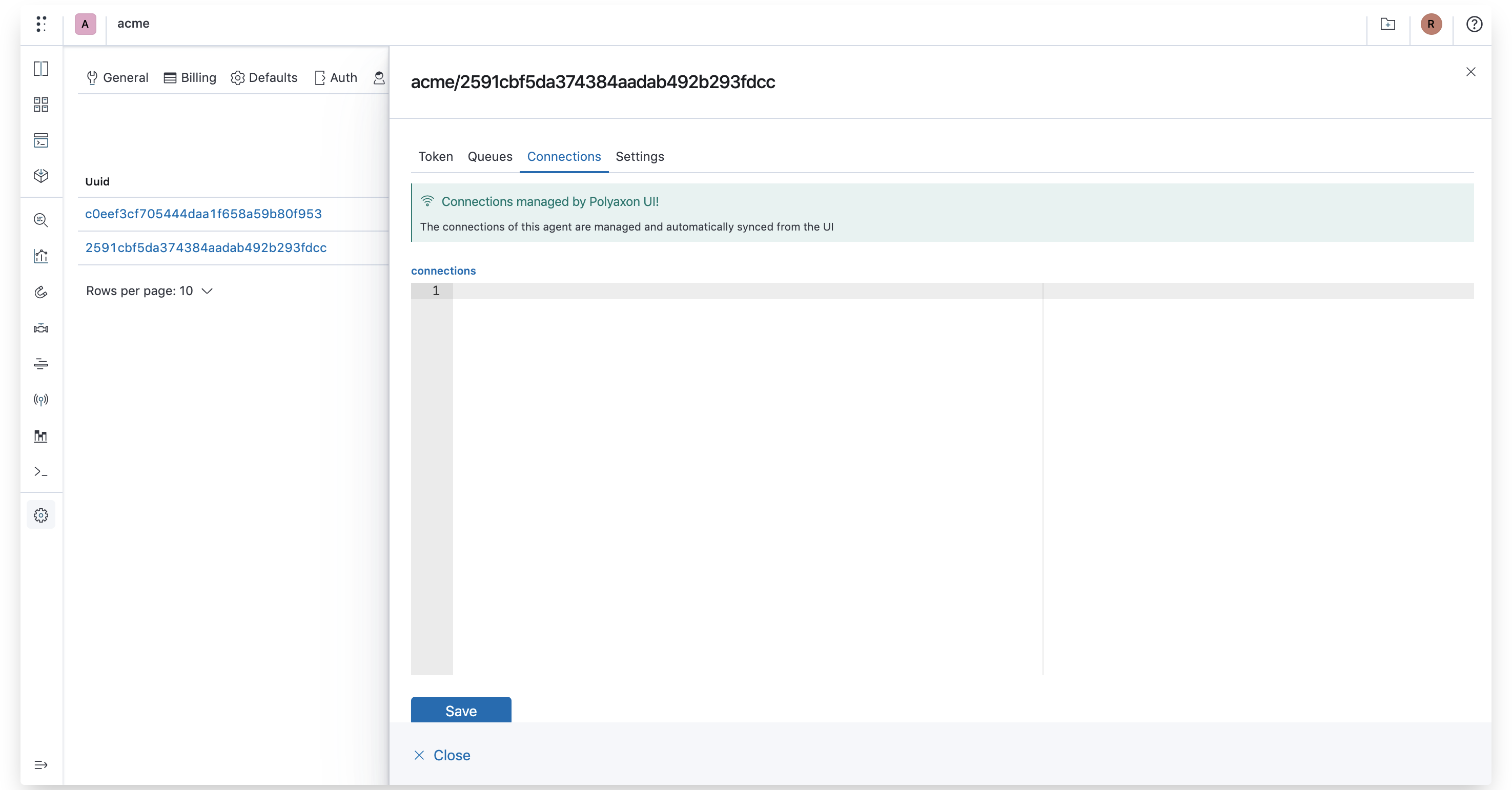 Polyaxon v1.9: UI managed connections