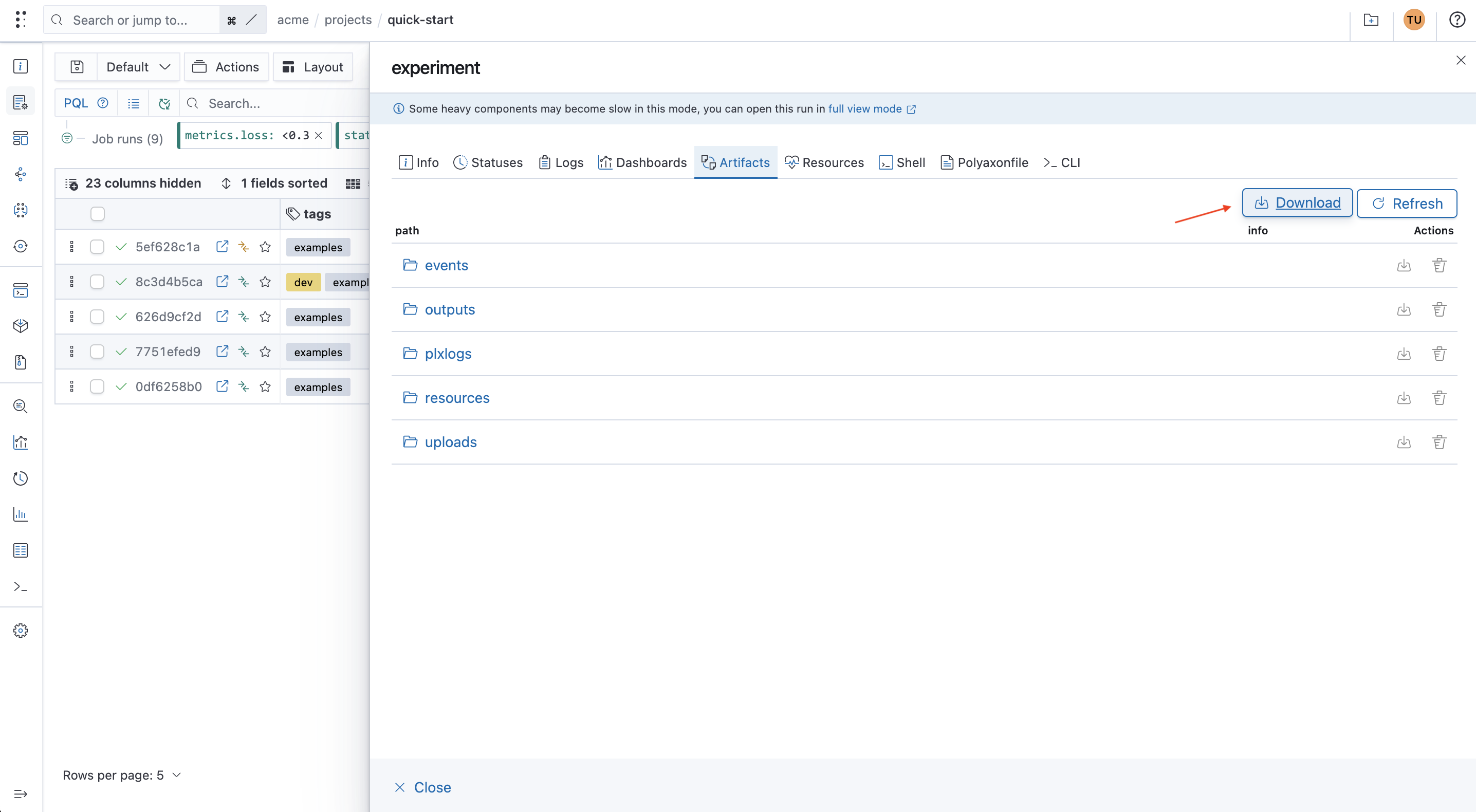 run-download-artifacts