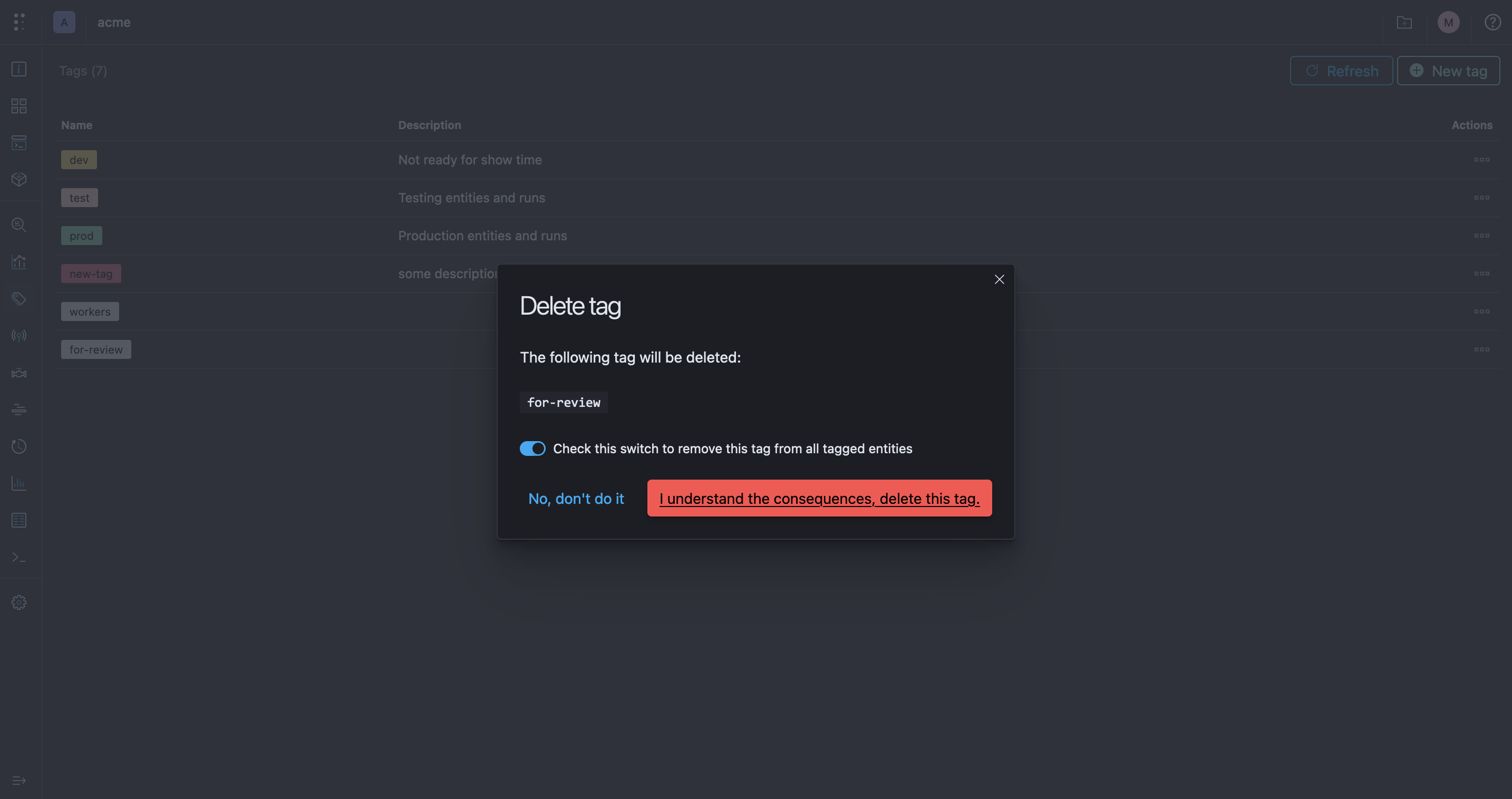 Delete a batch of traces