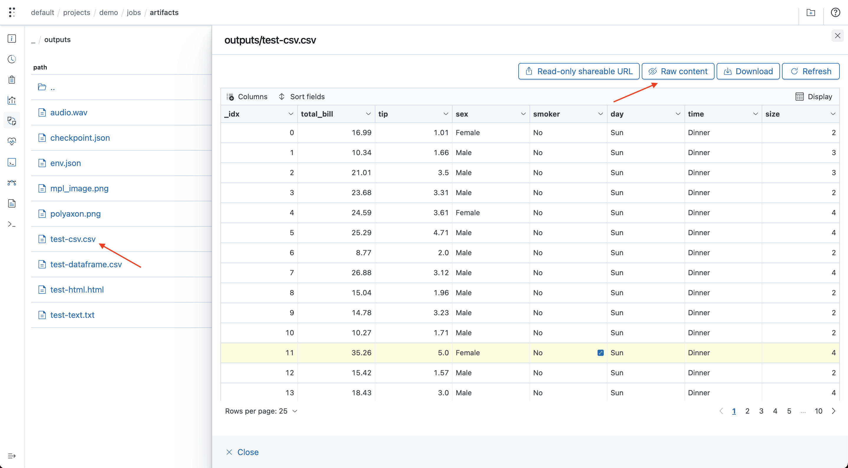 rendering-csv
