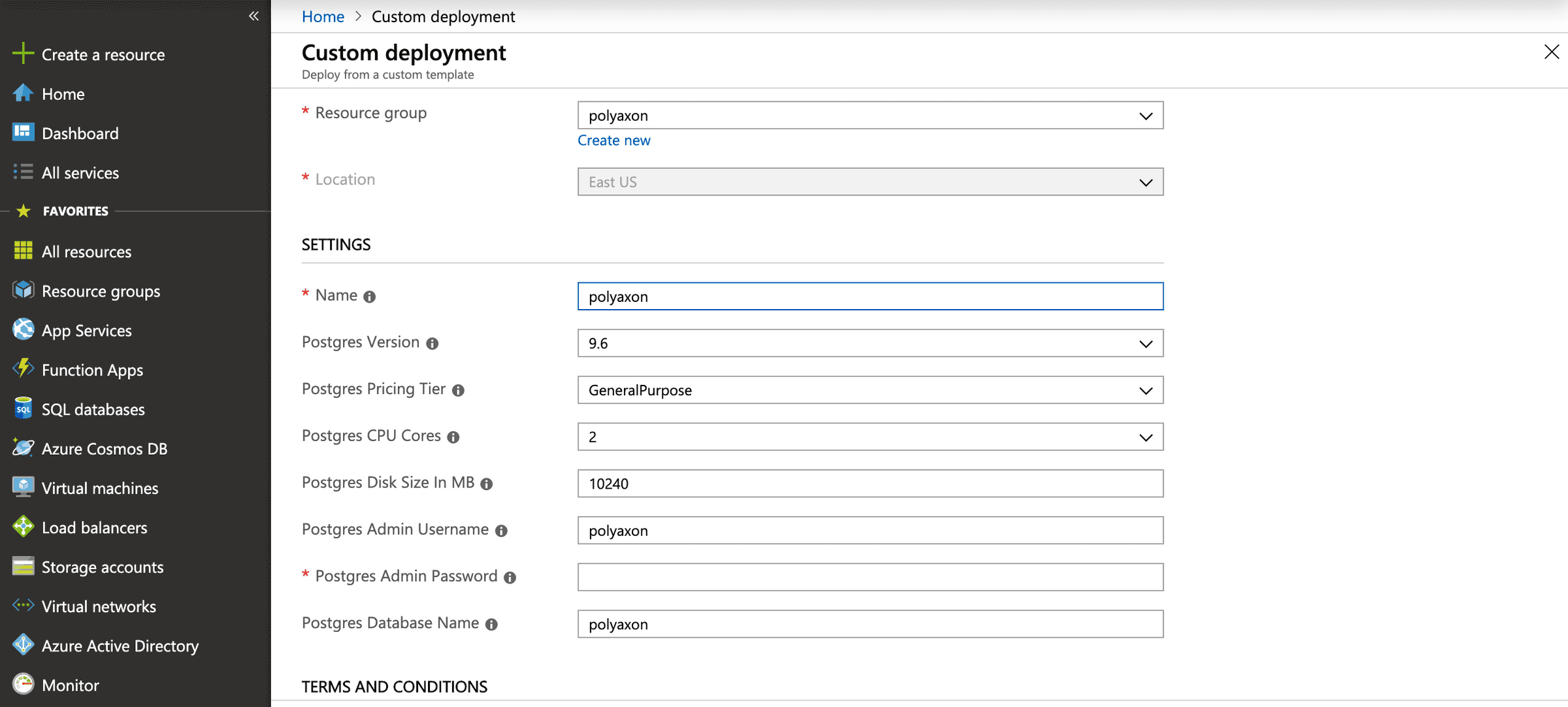 Polyaxon + Postgres HA on Azure Integration