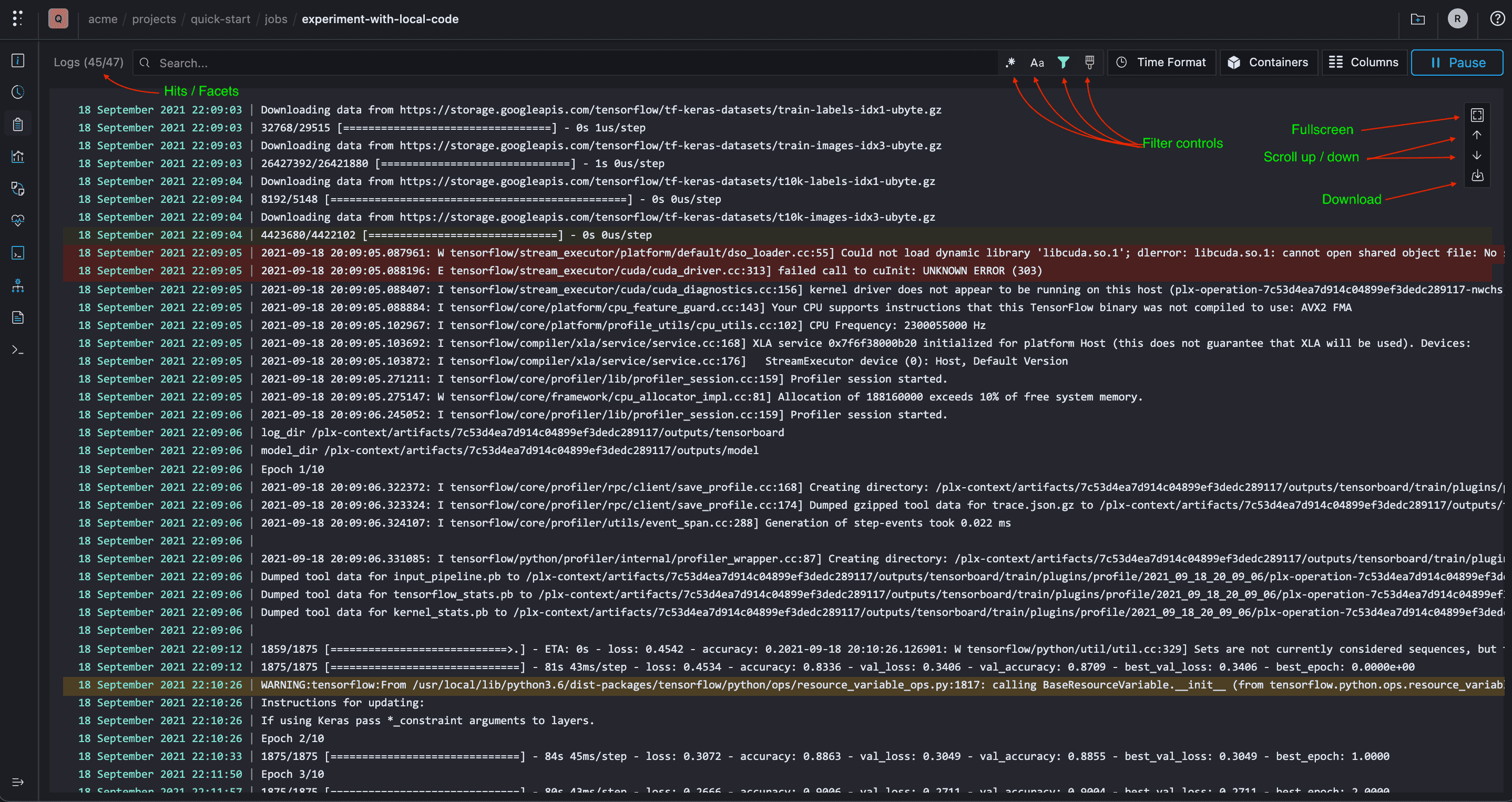 Polyaxon V1.11: New Logging Interface