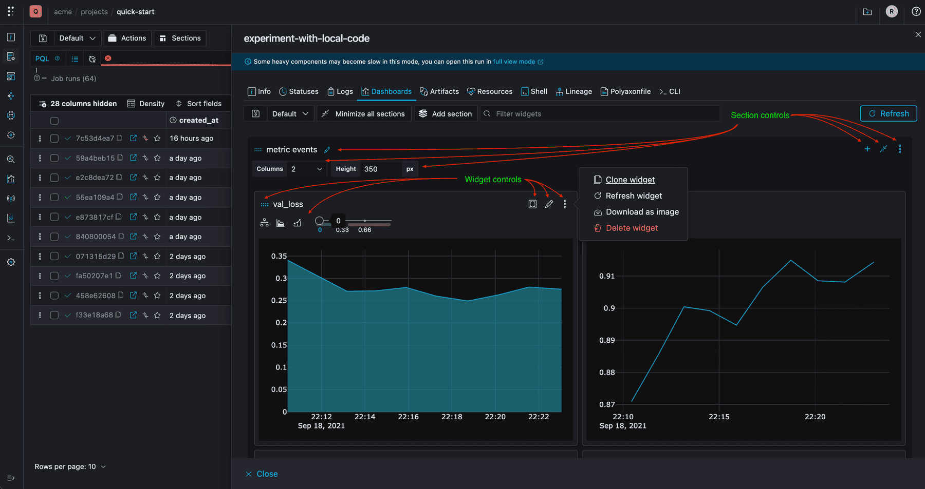 Polyaxon V1.11: New Dashboards Capabilities