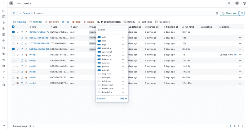 Custom columns and custom width