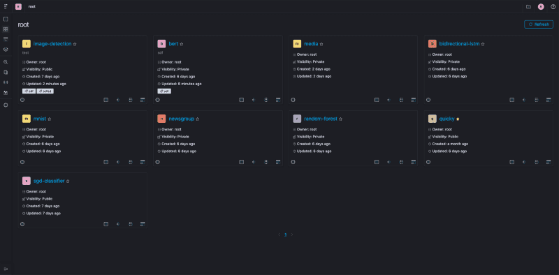 Polyaxon in dark mode