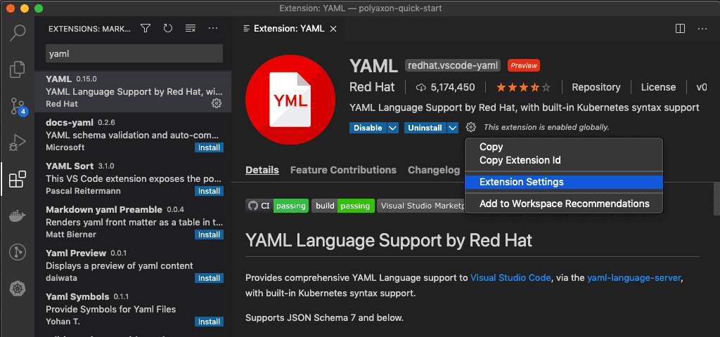 webstorm ide validate yaml